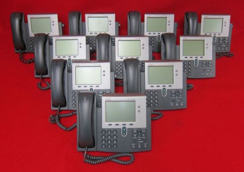 LOT[10]:  Cisco CP-7941G 7941 IP VoIP Business Phone w/ Handset &amp; Stand  #336