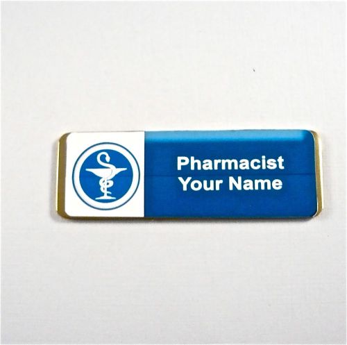 PHARMACIST PERSONALIZED MAGNETIC ID NAME BADGE,NURSE,DR,MEDIC,TECH,RN,ER