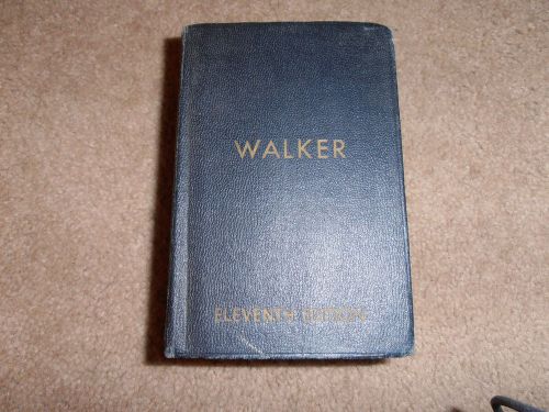 WALKER 11th Ed. 1952 2nd print THE BUILDING ESTIMATOR’S REFERENCE BOOK
