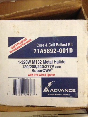1 Advance Ballast 71A5892-001D  1-320W M132 Metal Halide 120/208/240/277V