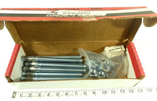 10 ea ramset true bolt wedge anchors 5/8&#034; x 7&#034; long 5/8-11 thread red he (up10b) for sale