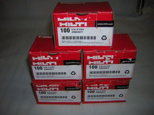 Lot of 5 Boxes of 100 Hilti Rivets X-AL-H 22P8 40877/3