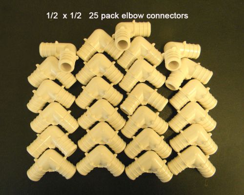 25 poly plastic 1/2&#034;  elbow for pex for sale