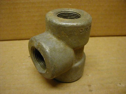 316 stainless steel 3/4 npt forged tee, 3000lb, a182-316l penn rx2 for sale