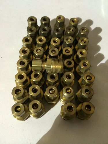 LOT OF 39 - 3/16&#034; Compression Tubing To 3/8&#034; MPT Brass Connector Fitting