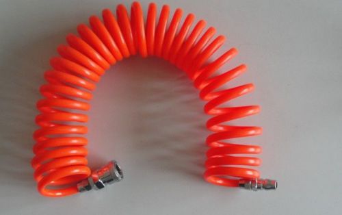 12mm(OD) x 8mm(ID) PU Recoil Air Tubing Pipe Hose With Quick Connector 9m