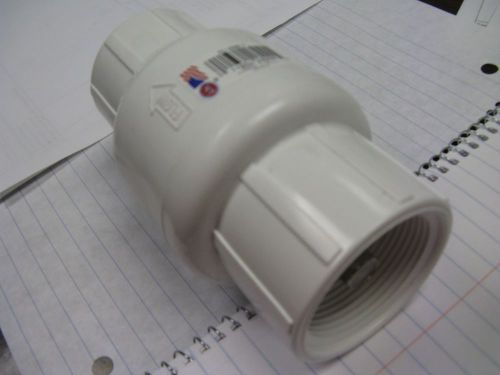 Check valve pvc 1-1/2 threaded, spring loaded - kbi - nos lot a3 for sale
