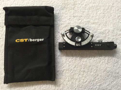 CST/BERGER 17-642 - 6-3/8&#034; TOPOGRAPHIC ABNEY LEVEL &amp; BLACK VELCRO POUCH - USED
