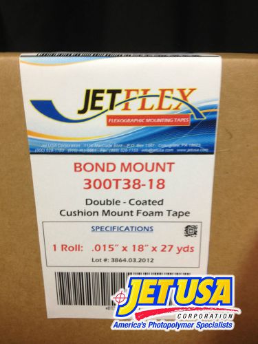 JetFlex Flexo Mounting Tape: Bound Mount 300T38-18 / .015&#034; x 18&#034; x 27 yds