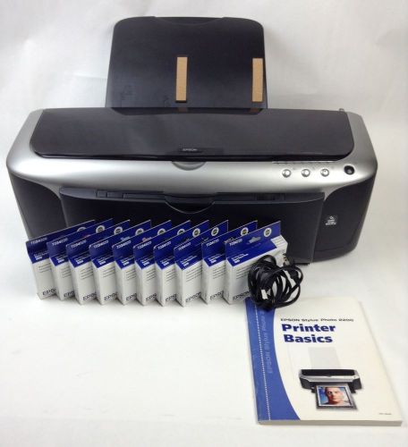 Epson Stylus Photo 2200 Wide Format Printer w/10 NEW Ink Cartridges - FAST SHIP!