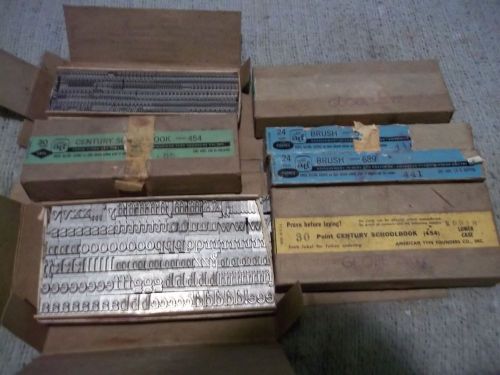 PRINTERS LETTERS(LEAD?) 7 BOXES STILL IN ORIG. BOXES--1000+ITEMS