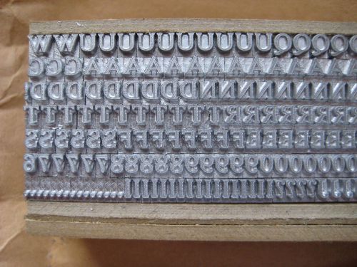 Vintage Letterpress Printing  12pt Cheltenham Bold Shaded Metal Type Cap UNUSED