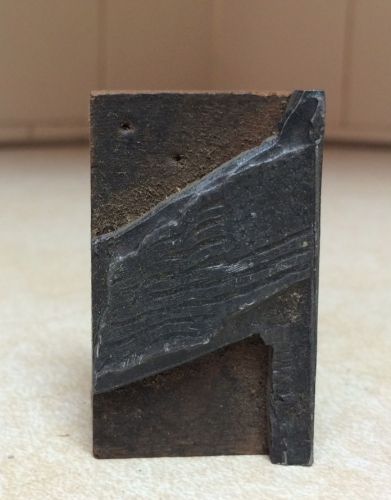 Antique Advertising Wooden Printing Block American Flag