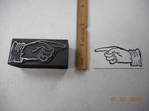 Letterpress Printing Printers Block, Printer&#039;s Fist Pointing