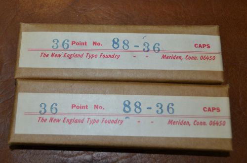 LETTERPRESS METAL TYPE, #88-36 pt. New England Type Foundry, 2 pkg CAPs