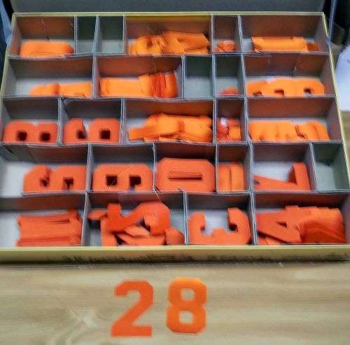 3 Inch Wide Cut  Sew On Tackle Twill Numbers  Orange                #a6
