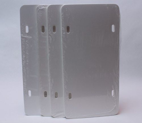 4 Packs of 5 Plastic License Plate Blanks - 6 inch x 12 inch - White