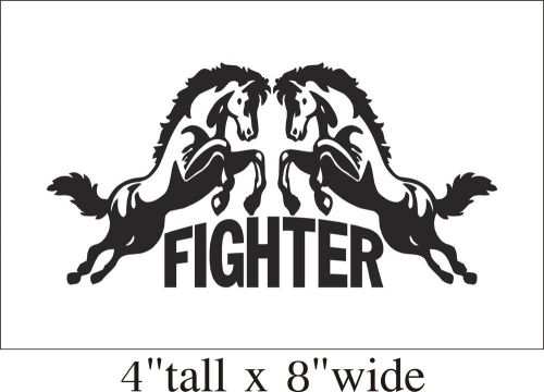 2X Horse Fighter Funny Car Truck Bumper Vinyl Sticker Decal Decor Art Gift -1719