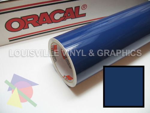 1 roll 24&#034; x 5 yds dark blue oracal 651 sign &amp; graphics cutting vinyl for sale