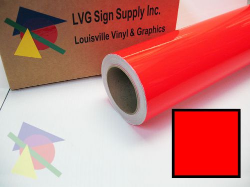 24&#034; wide fluorescent red -*lvg intercal*- sign &amp; graphic vinyl film for sale