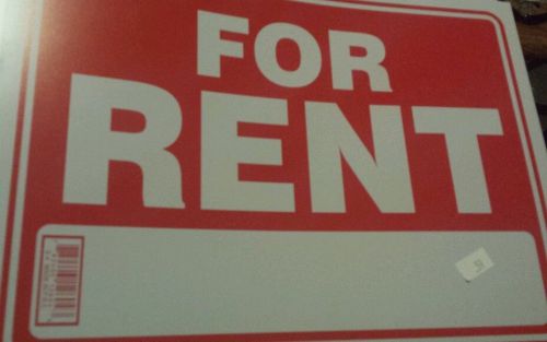 Lot of for rent signs 30 total free shipping flexible  plastic red white 12&#034;x9&#034;