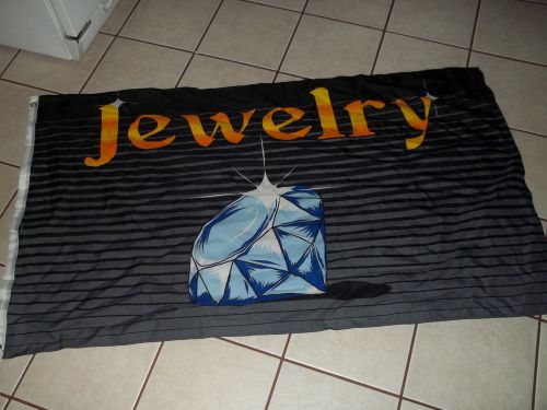NEW LARGE JEWELRY STORE FLAG WITH DIAMOND PICTURE.. 60&#034; X 36&#034; DOUBLE SIDED