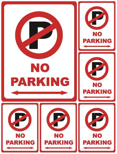 New 6 No Parking Signs Road Drive Way Complex Sign Quality Wall Hanging Pack s14