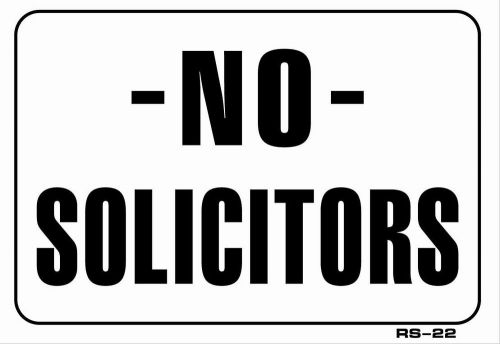 No solicitors 7x10 heavy duty plastic sign for sale