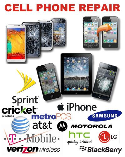 Store Cell Phone Repair Banner Poster Sign Flyer iPhone, Samsung, LG - 16&#034; x 20&#034;