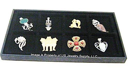 1 Black Tray 8 Space Black Bracelet Pins Jewelry Display