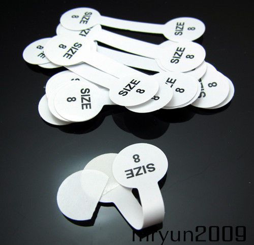 Free 100pcs jewelry ring stick tags jeweler store display string reseller size 8 for sale