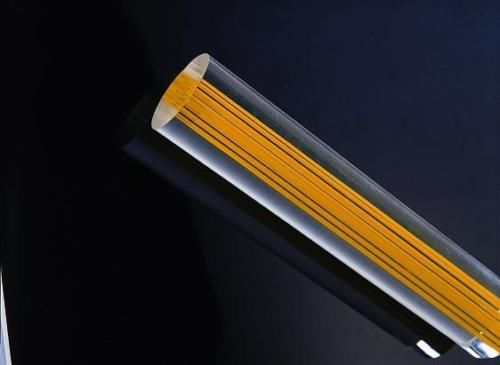 ?25mm x 1M long Acrylic yellow rods Line Supplier.PMMA