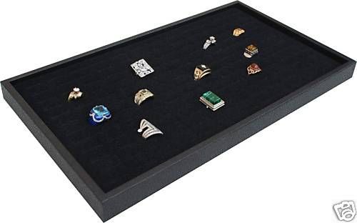 144 black ring jewelry display case orgnizer insert new for sale