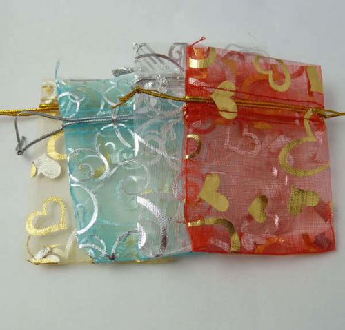 Free Ship 200pcs organza jewelry drawstring bag pouch 88x68mm