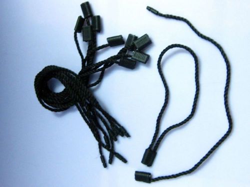 7inch 1000pcs black hang tag nylon string snap lock pin loop fastener free ship for sale