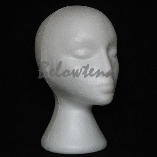 Fashion  Styrofoam Foam Mannequin Head Stand Model Glasses Hat Display W