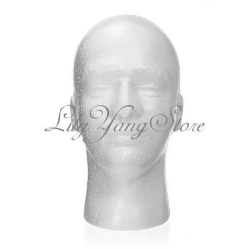 Male Styrofoam Foam Mannequin Manikin Head Stand Model Display Wig Glasses Hat