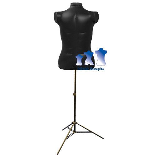 Inflatable Male Torso, Extra Large, Black and MS12 Stand