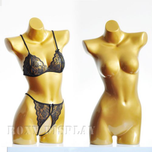 Fiberglass Mannequin Dress Form Display Torso Half Body Manikin  MZ-BL2GOLD
