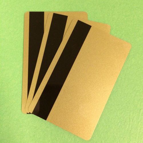 3 gold pvc cards-hico mag stripe 3 track - cr80 .30 mil for id printers for sale