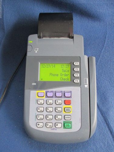 Verifone Omni 3200 Business Credit Card Terminal with power cord working NICE