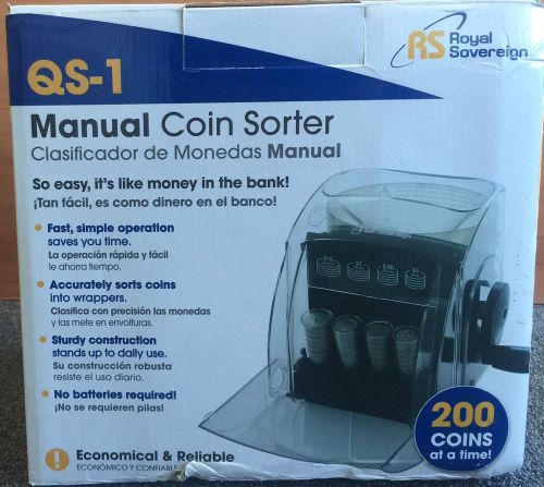 Royal Sovereign Manual Coin Sorter 200 Coin at a time