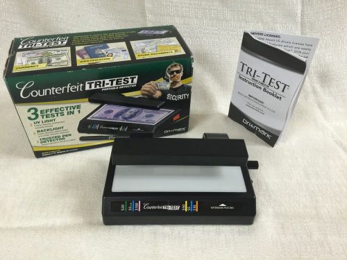 Counterfeit Tri-Test Portable Detector with Ultraviolet light backlight pen