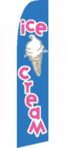 ICE CREAM 15&#039; BUSINESS SWOOPER FLAG SUPER SIGN FLUTTER ADVERTISING BANNER *