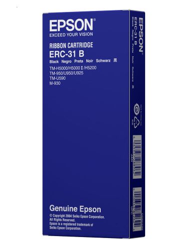 Epson ERC-31B Ribbon Cartridge for TM-930, TM-U925, TM-U950 - Black