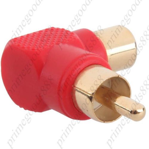 Right Angle 90 Degree RCA Male to Female Audio Plug Coupler Adapter Converter