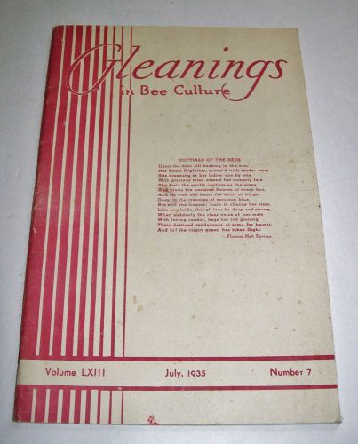 Gleanings in Bee Culture - Volume 63, No.. 7 - July, 1935