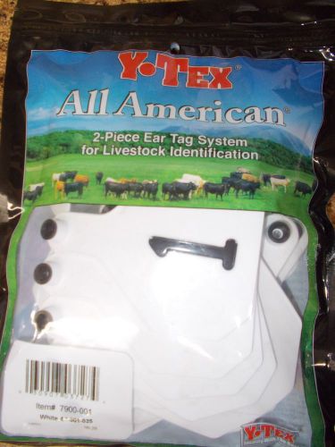 Y-tex all-american large numbered ear tags #1-25 - multiple colors!! for sale