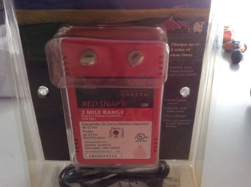 ZAREBA Red Snap&#039;r 2 Miles Electric Fence Controller Energizer 33B in box NEW