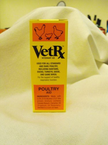 VET RX- USED FOR RARE POULTRY, DUCKS, TURKEY,GEESE &amp; GAME BIRDS-RESPIRATORY SUPP